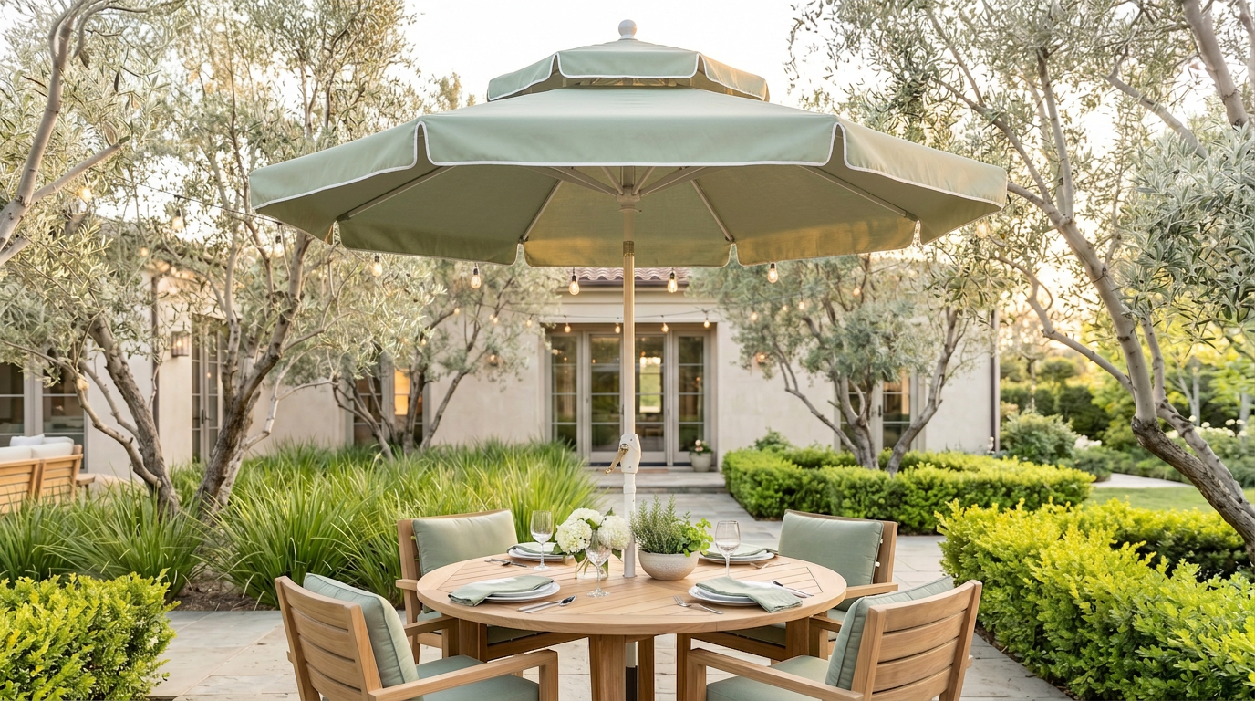 How to Set the Perfect Outdoor Dinner Table This Spring (Start With What's Overhead)