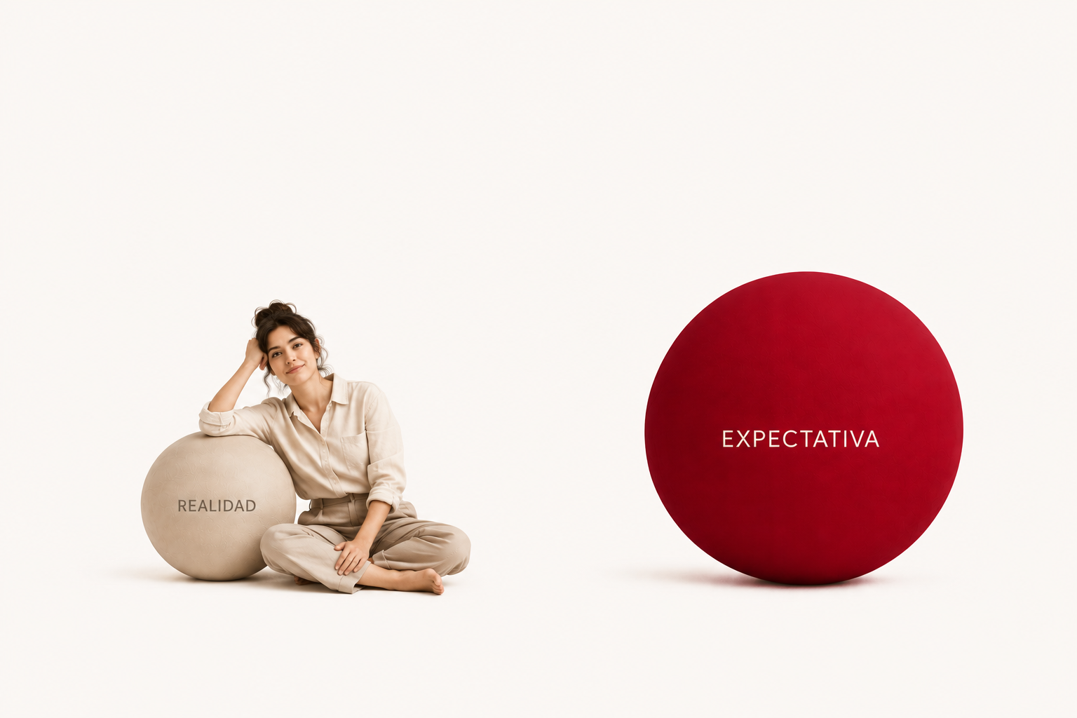 Apoyada sobre la realidad