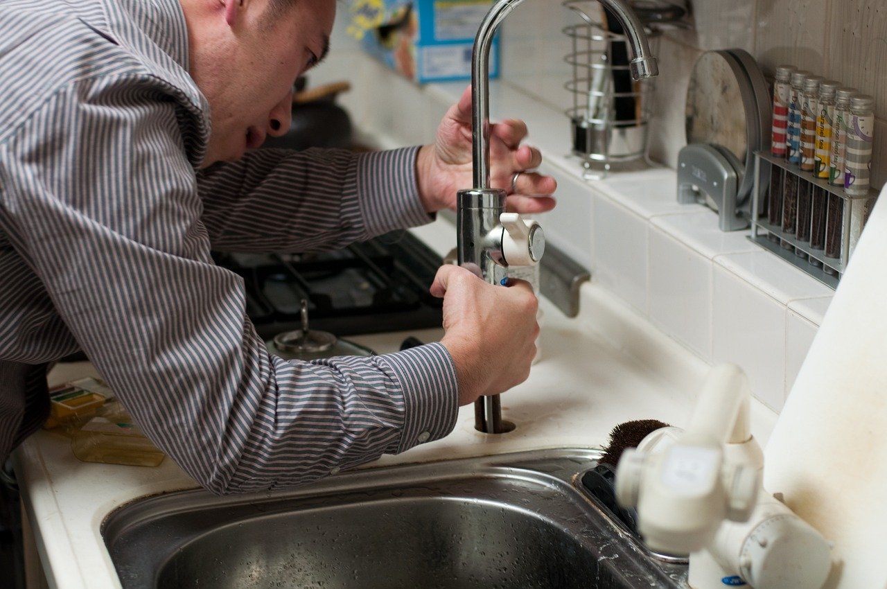 Plumber Repairing Sink