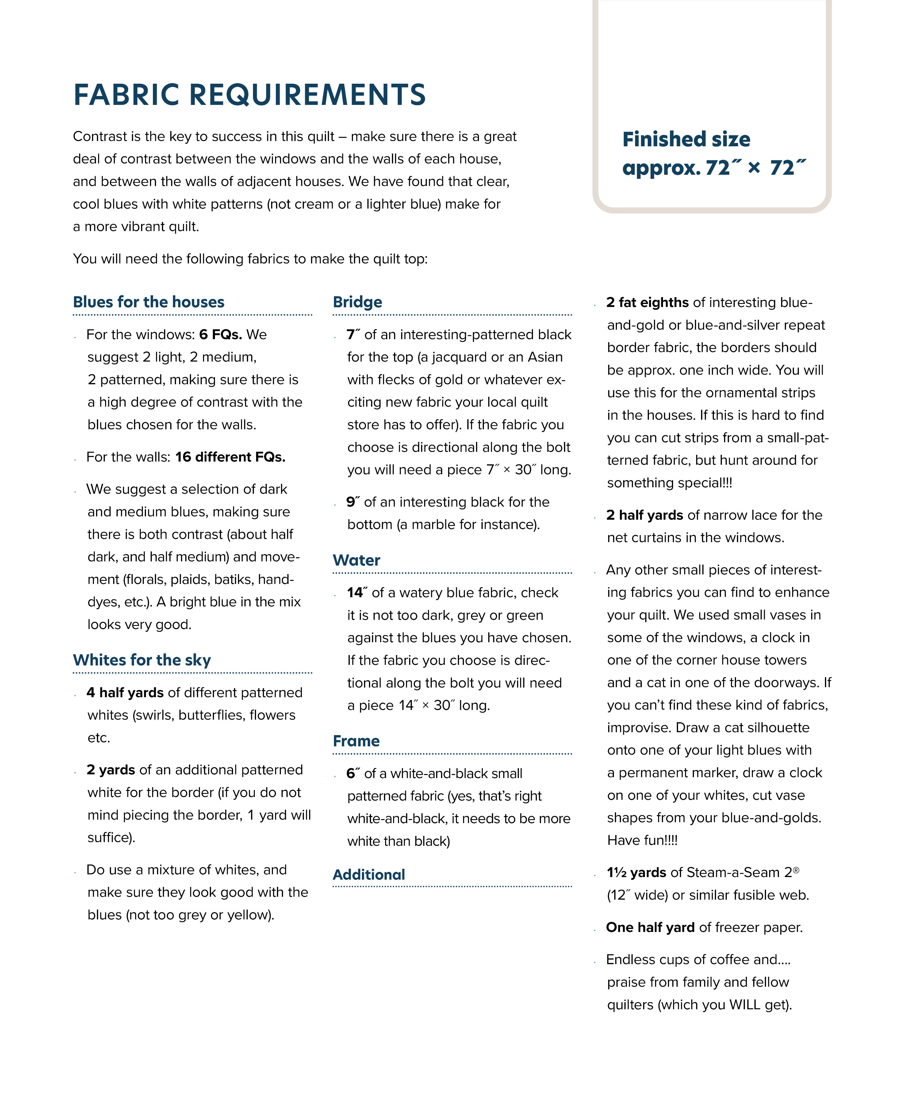 Little Amsterdam Quilt Along May 2023 to sew a house quilt