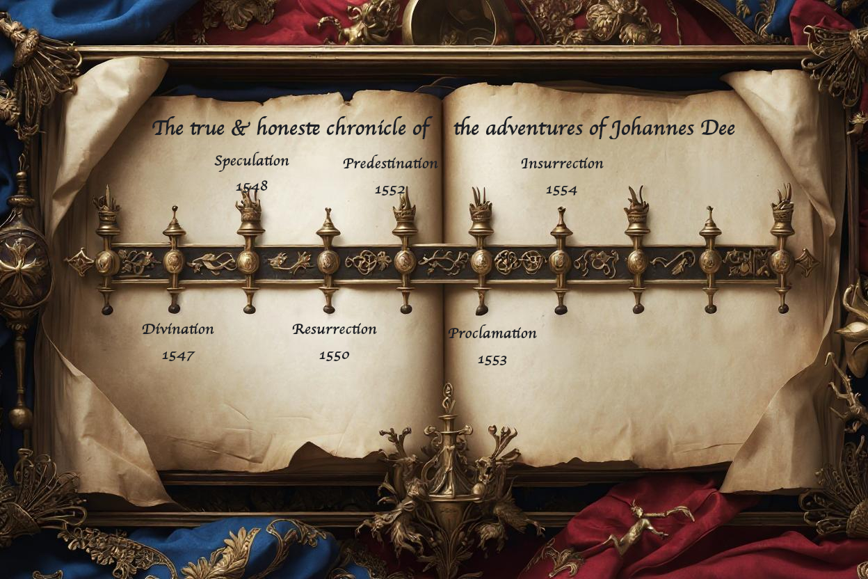 An image of the true and honest chronicle of the adventures of Johannes Dee