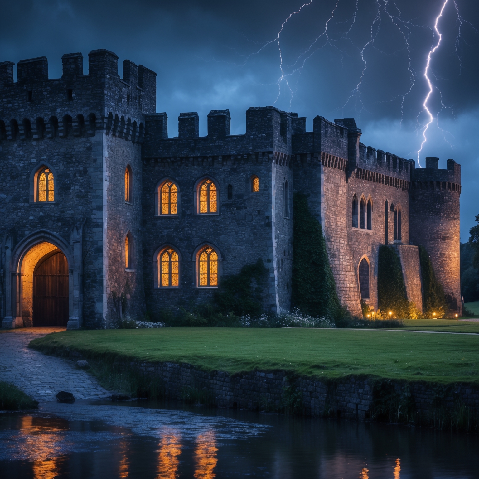 AI rendering of Allington castle the setting of Insurrection