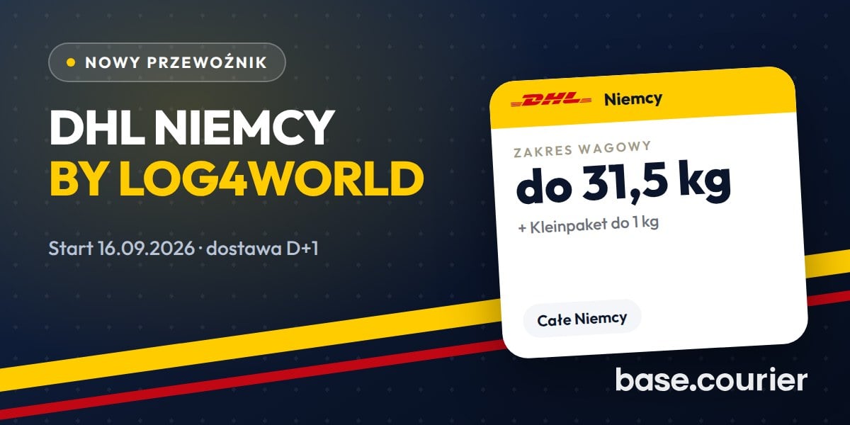 DHL Niemcy by Log4World - nowy przewoznik w Base Courier