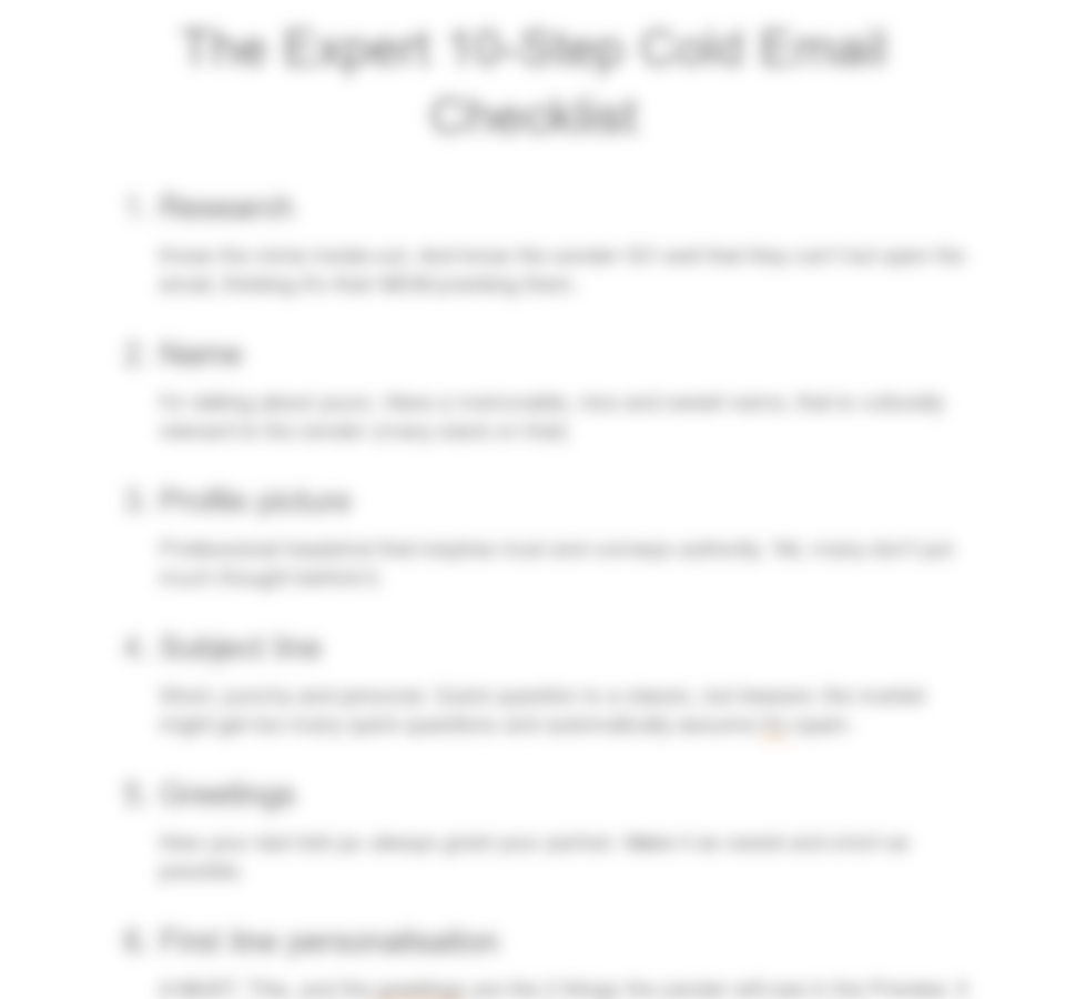 the-expert-10-step-cold-email-checklist