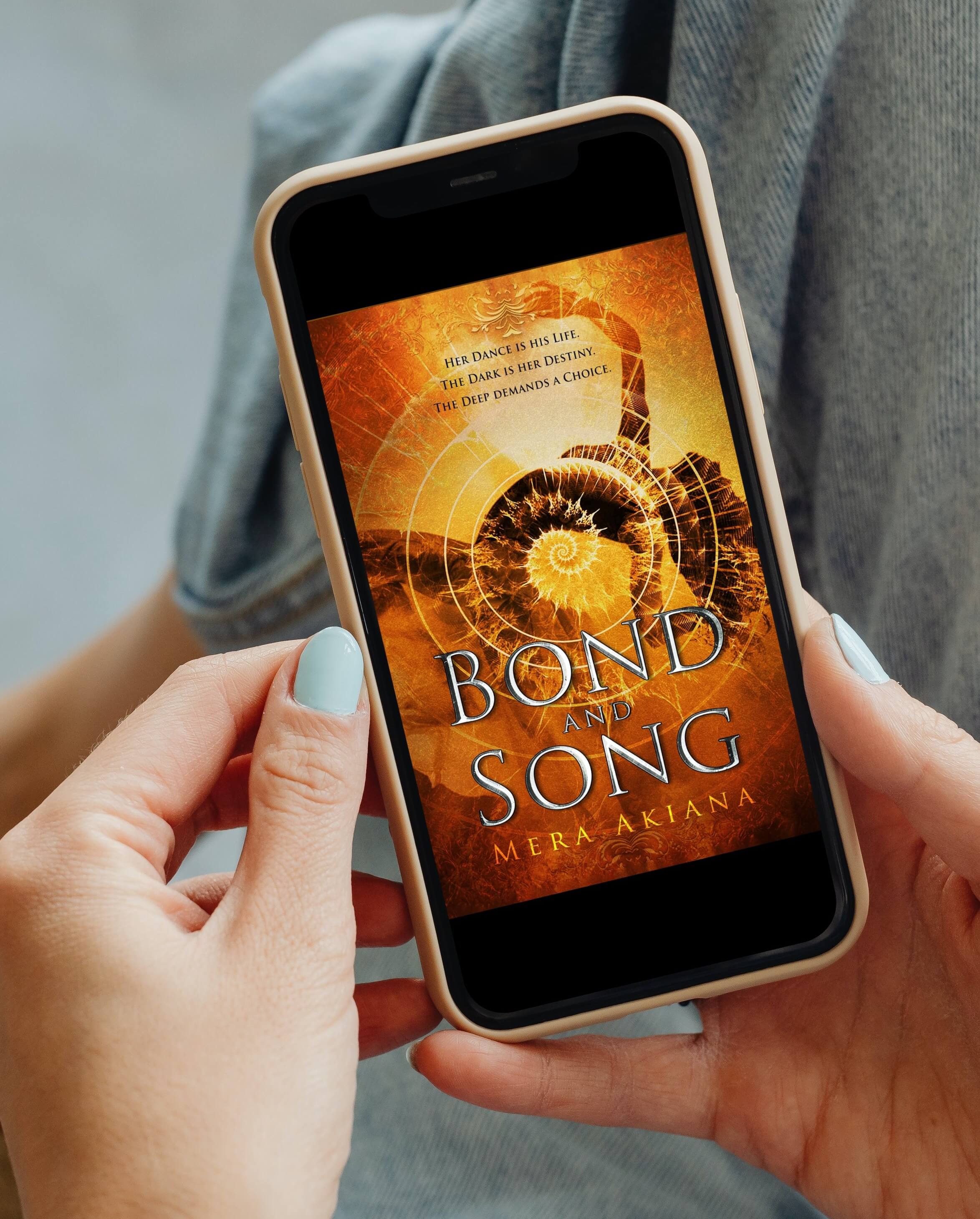 novel Bond and Song as ebook on phone