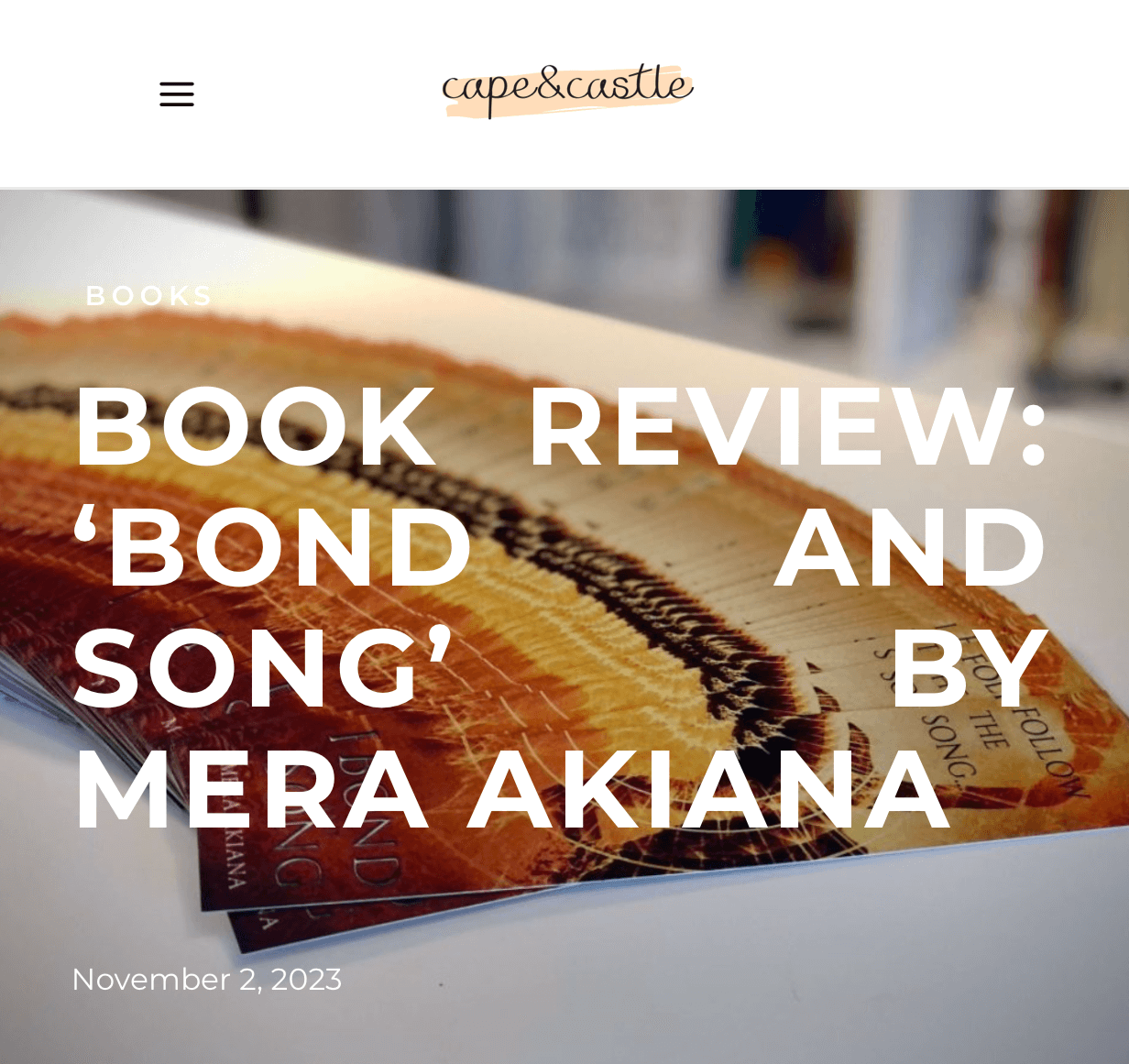 'Bond and Song' Review by Cape & Castle