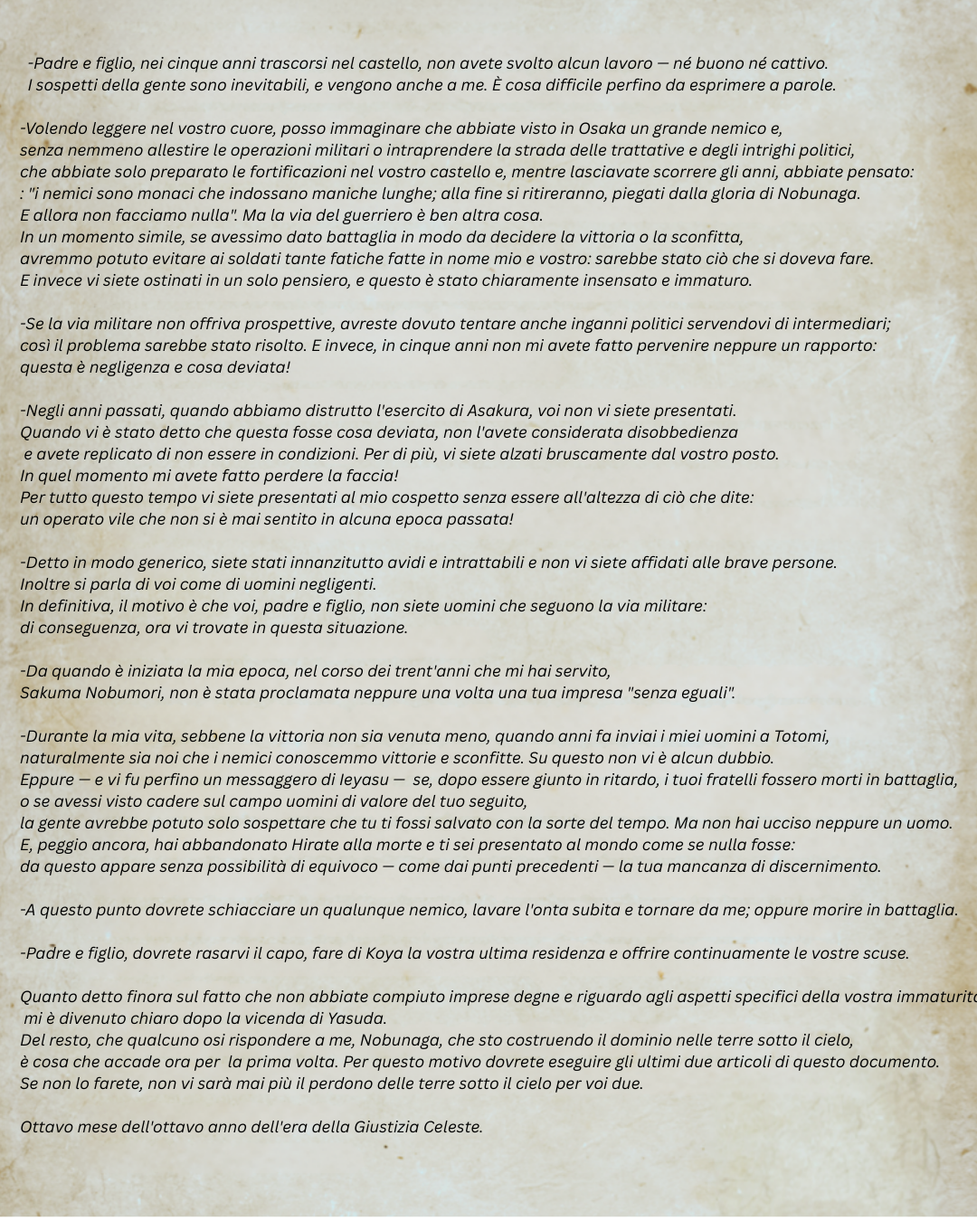 L'umiliazione di Sakuma