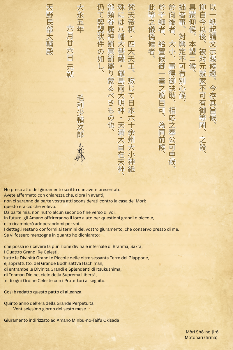 Giuramento di Mori Motonari