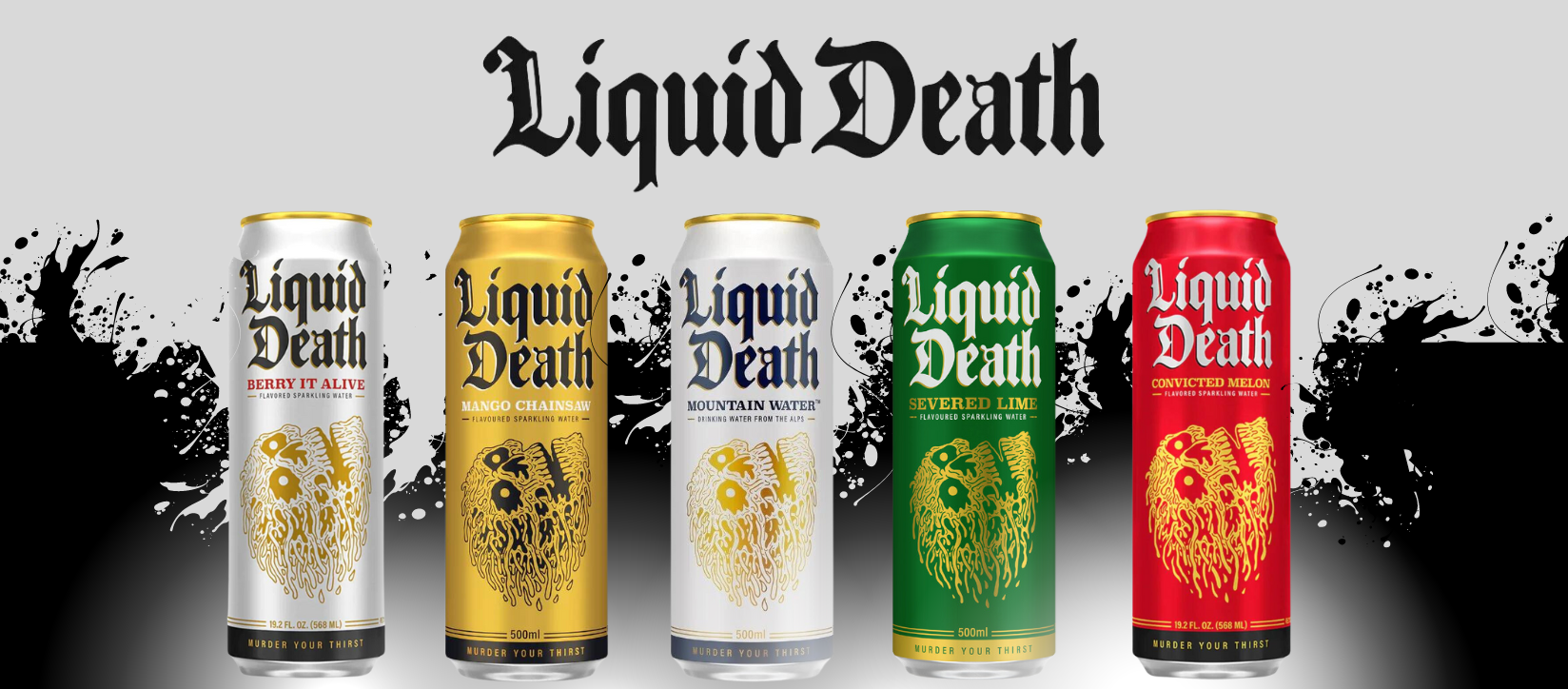 Liquid Death Sparkling Mountain Water Severed Lime, 568ml