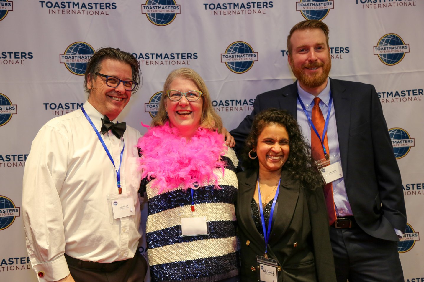 Bill Kirby, Nancy Movrin, Neila Ramsingh and Adam DeMille at the District 86 Sprint Conference Gala