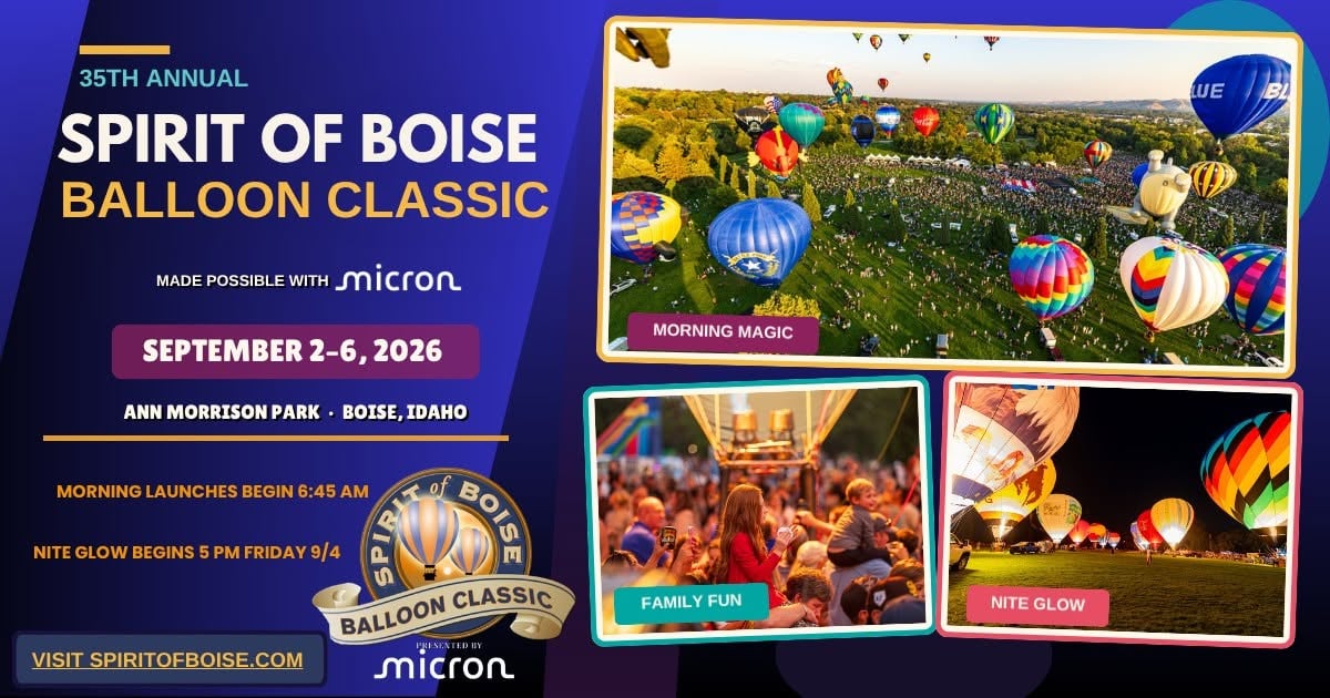 Hot air balloons over Boise