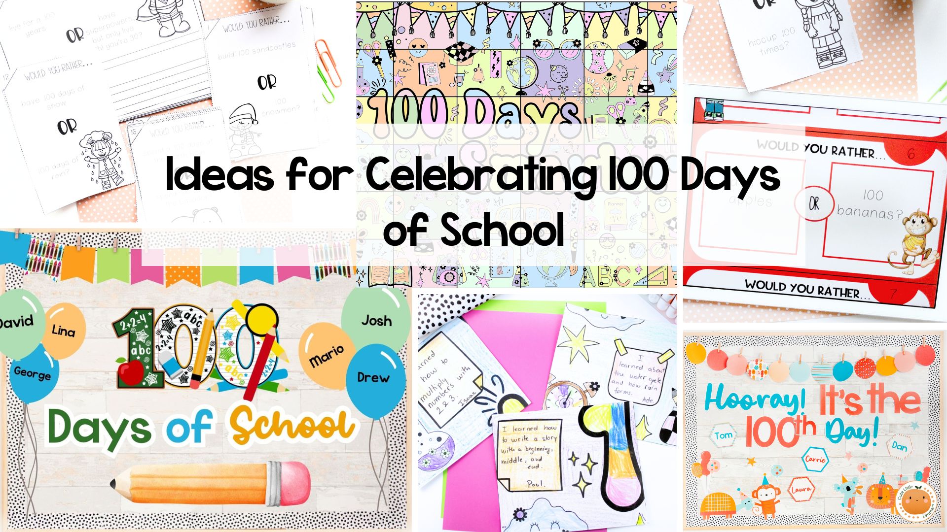 Ideas for Celebrating 100 Days of School