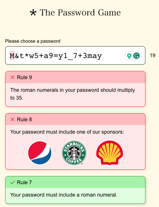 Password Game Image