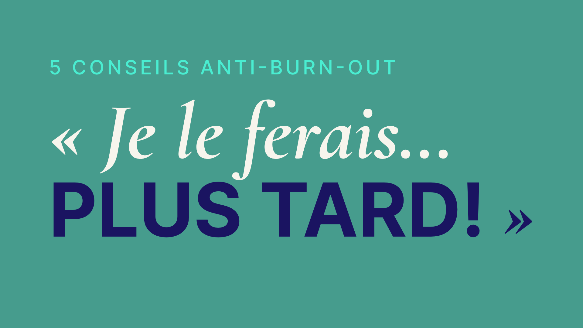 Comment sortir de la procrastination sans en faire plus