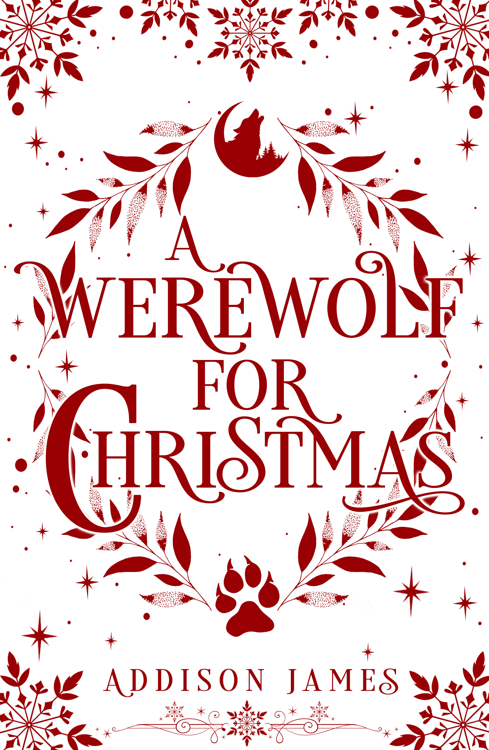 Book cover for A Werewolf For Christmas by Addison James