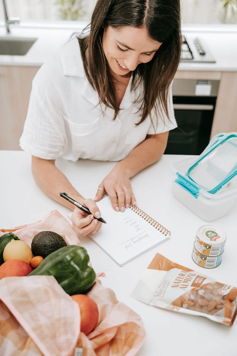 Dietitian preparing a healthy meal with fresh ingredients