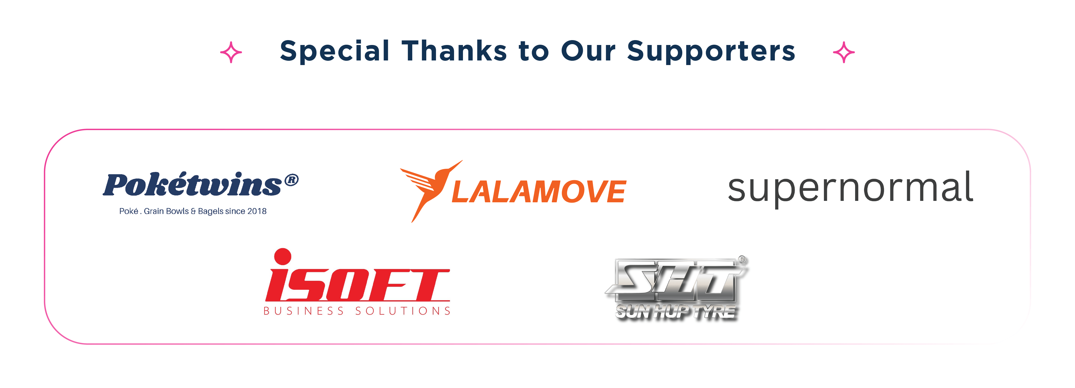 Special Thanks to Our Supporters