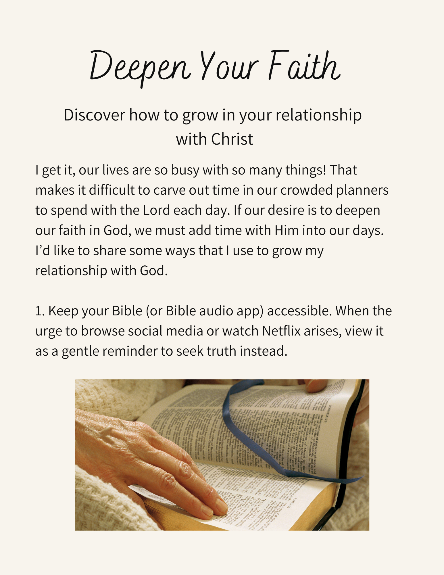 Deepen Your Faith