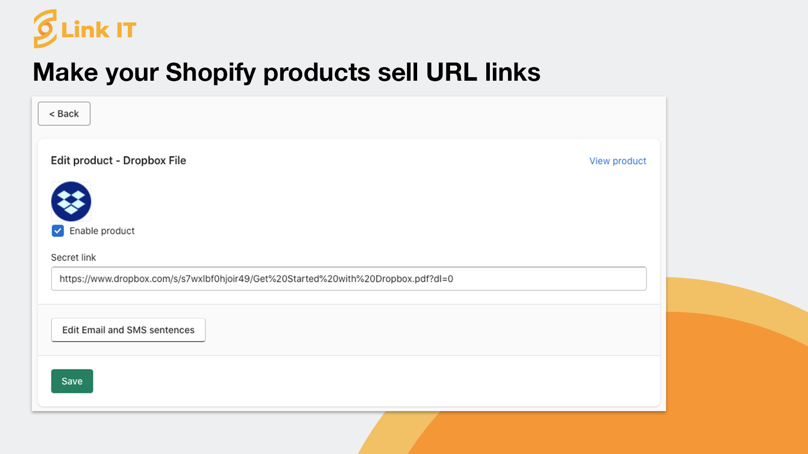 Make your Shopify products sell URL links