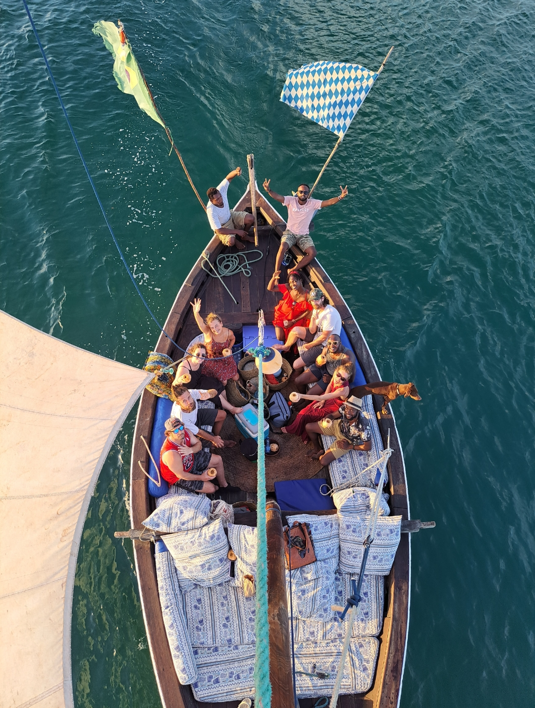 Sailing on a dhow, one of he activities of the AfricaNomads retreat for Digital Nomads