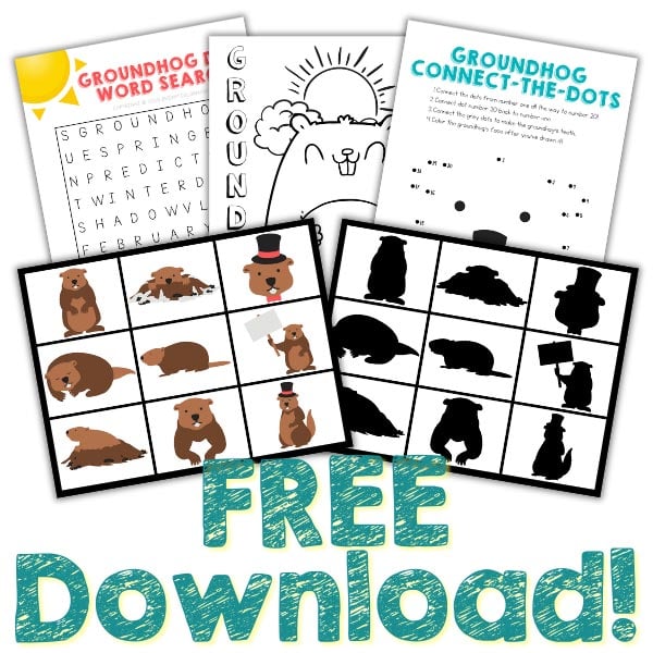 groundhog day activities for preschoolers free printables