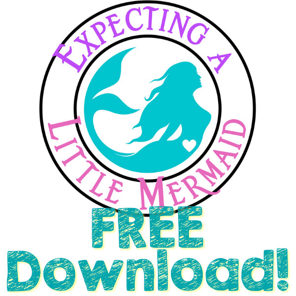 free Little Mermaid pregnancy announcement SVG