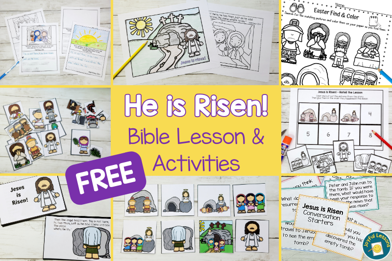 He Is Risen Bible Lesson: Celebrate Jesus' Resurrection for Kids - Joyful Lessons for Free Printable Easter Story Mini Book