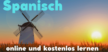 Windmills at sunset to illustrate Spanish free newsletter for German-speaking language learners