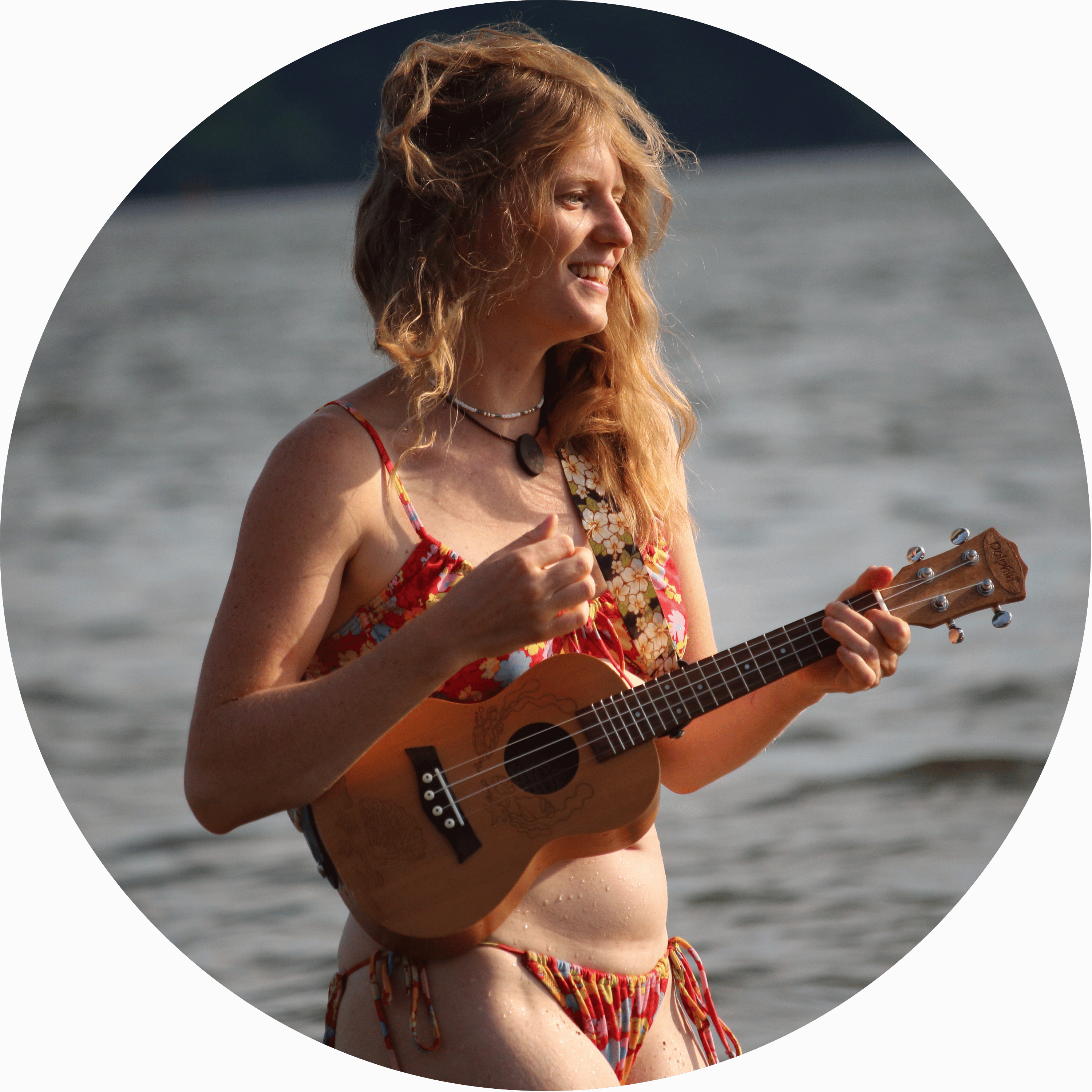 Julia playing ukulele