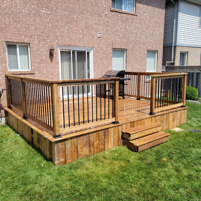 wood fence installation