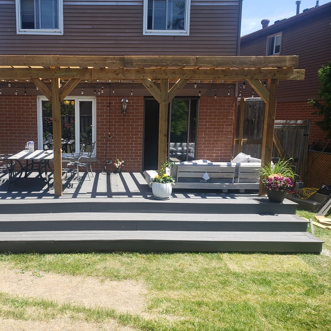 wooden fence installation