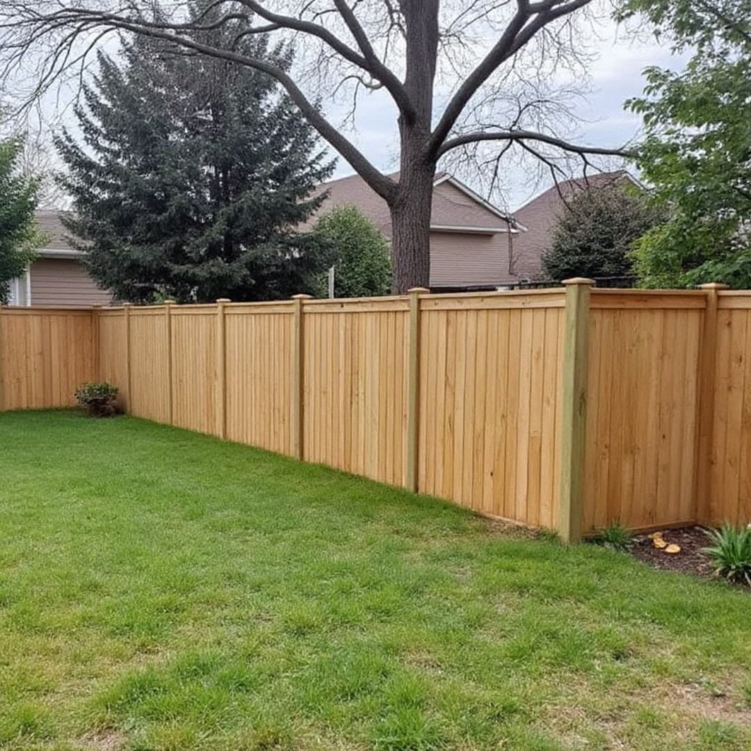 wood fence installation
