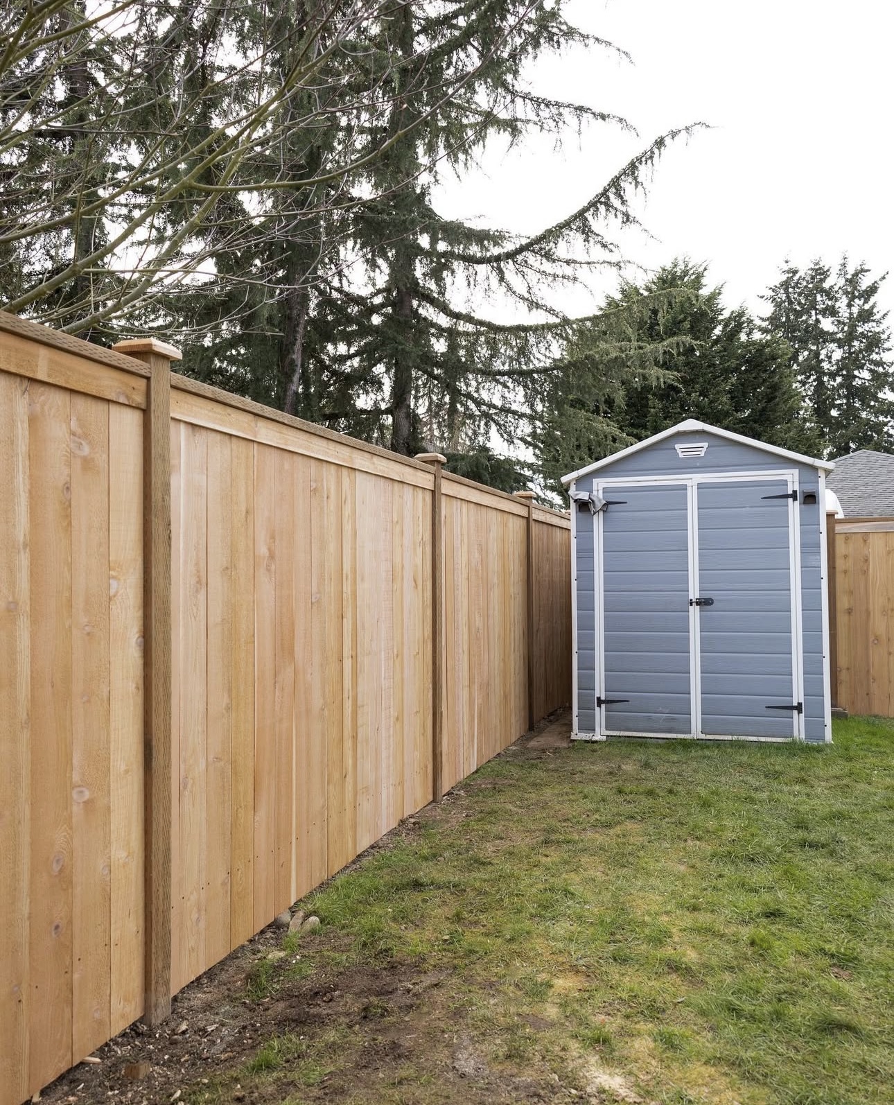 wood fence installation