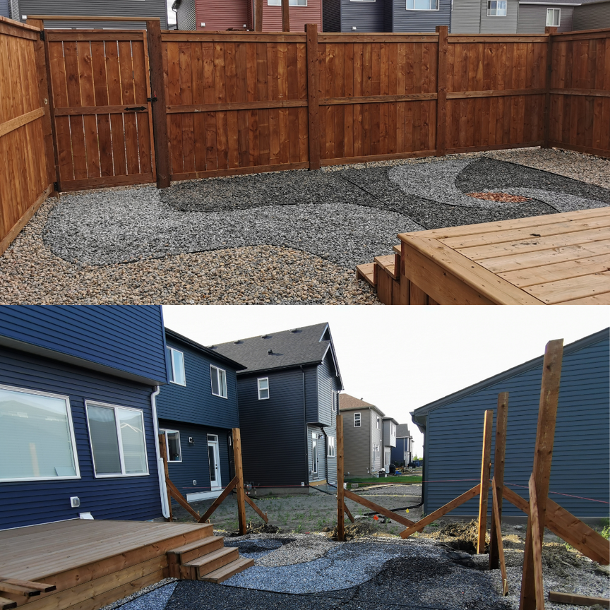 wood fence installation
