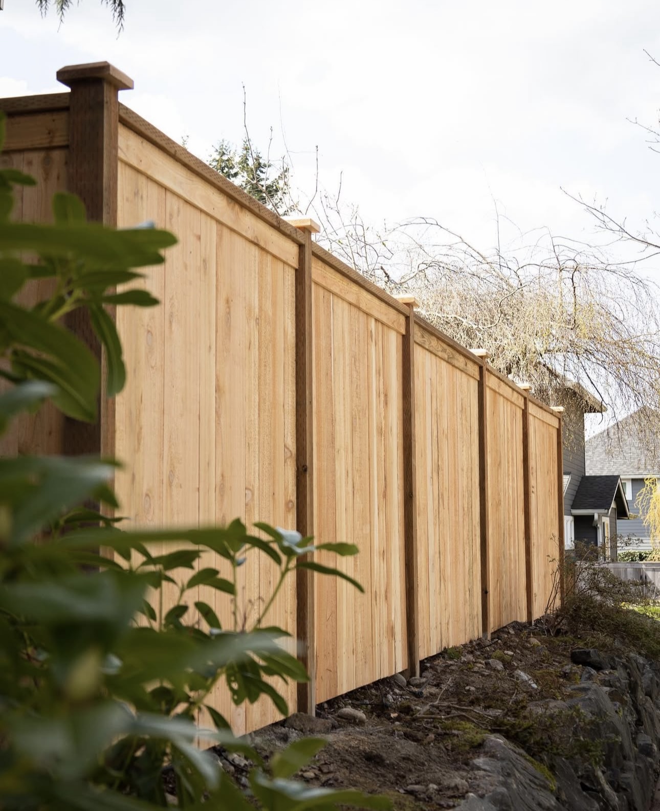 wood fence installation