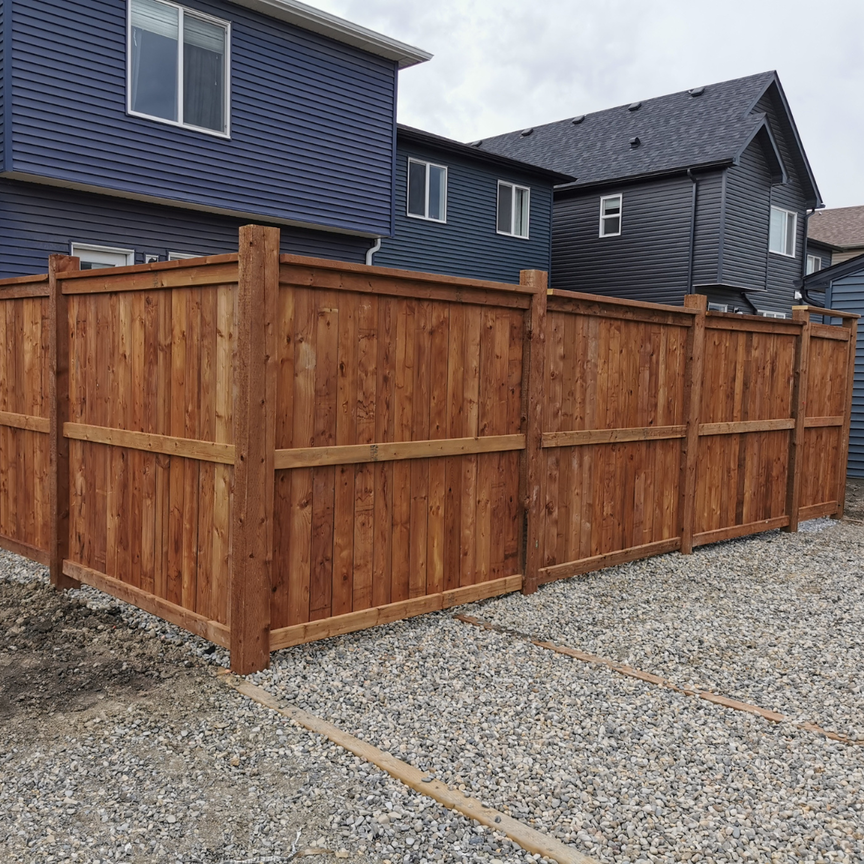 wood fence installation