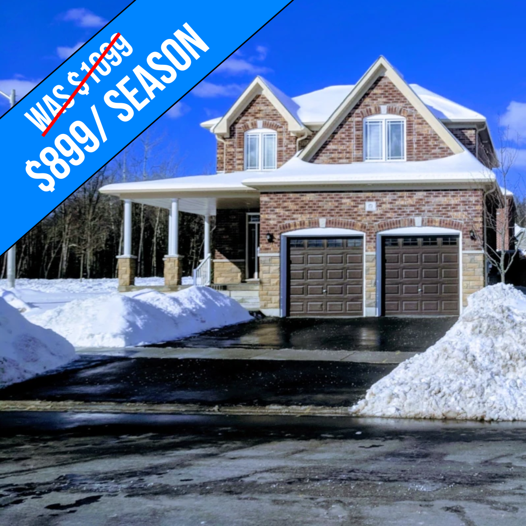 Snow removal price 4 car driveway
