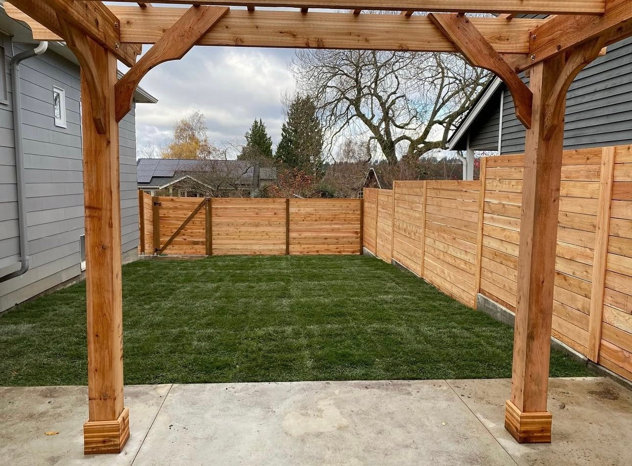 wood fence installation