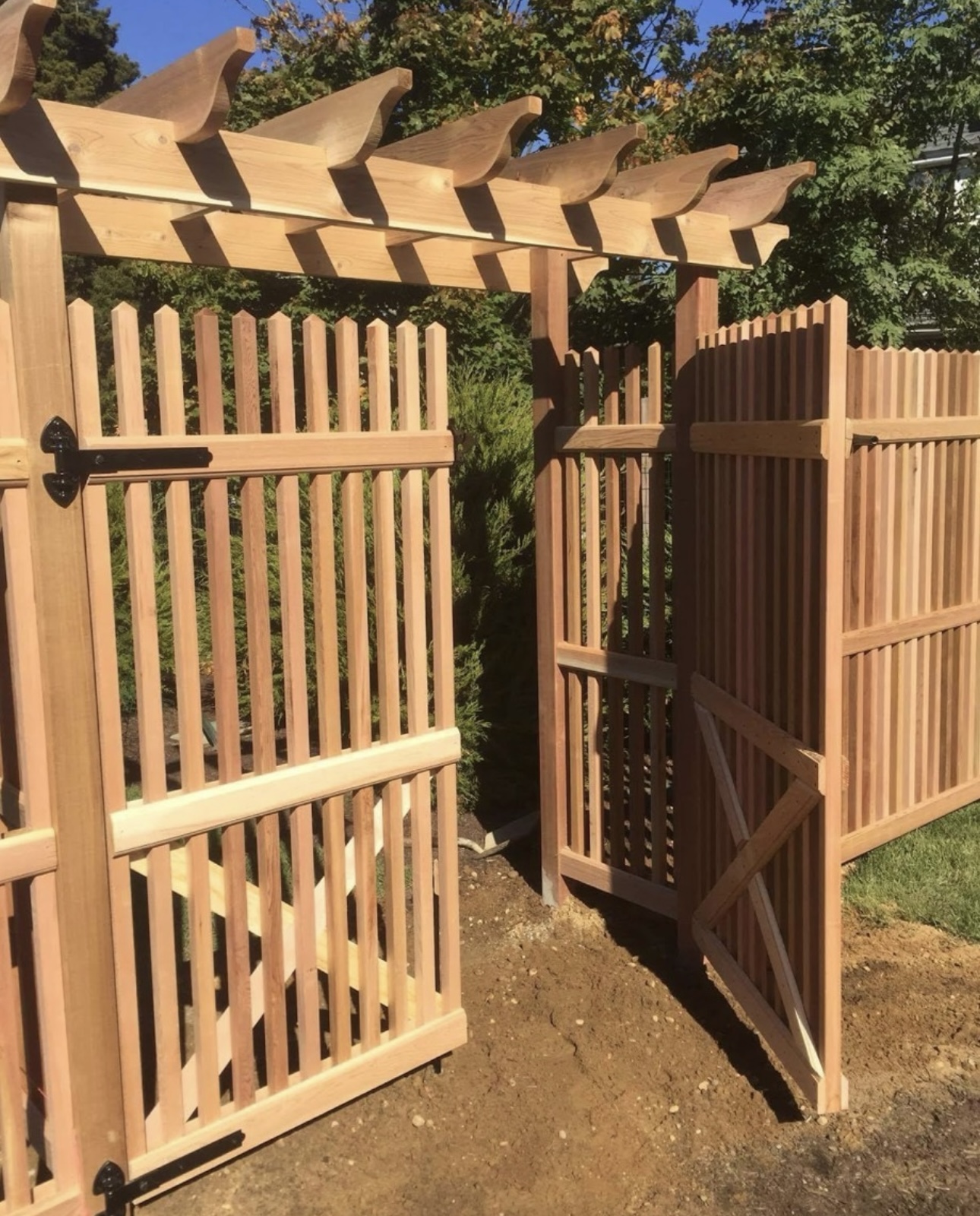 wood fence installation