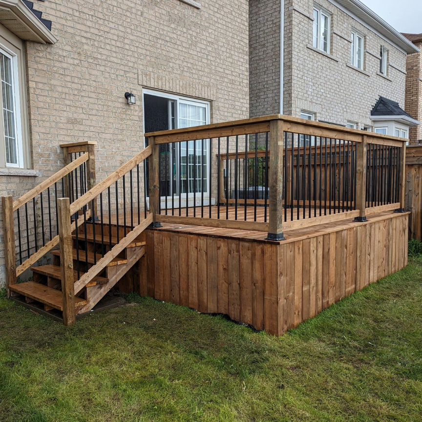 wood fence installation
