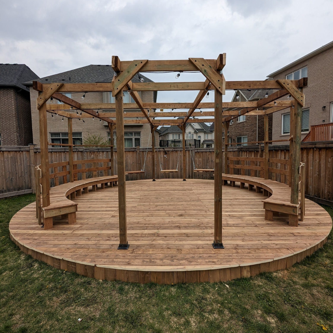 wood fence installation