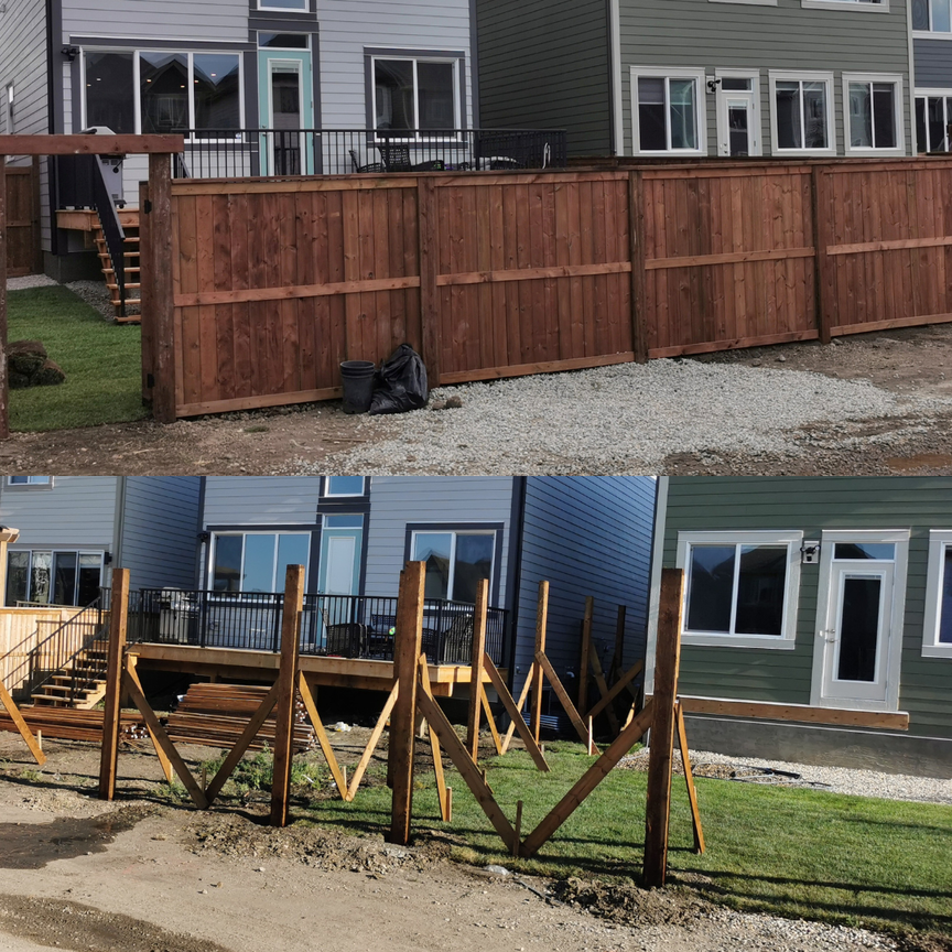 wood fence installation