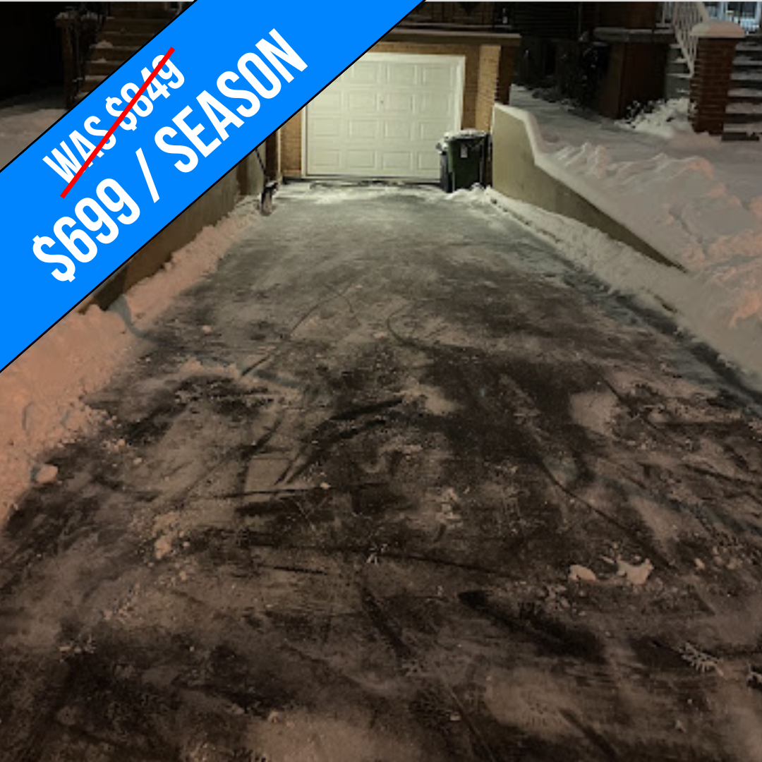 Snow removal price 2 car driveway
