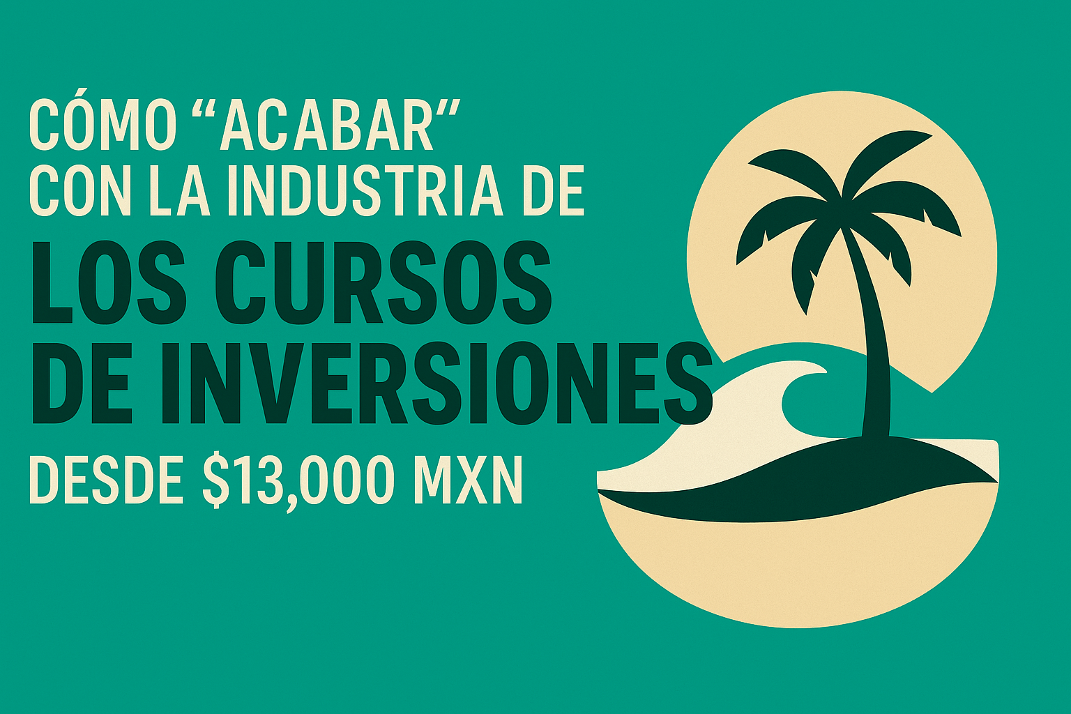 Cómo “acabar” con la industria de los cursos de inversiones empezando por la playa y aprendiendo gratis mientras inviertes desde $13,000 MXN