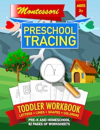 Willrose Books Montessori Preschool Tracing Workbook