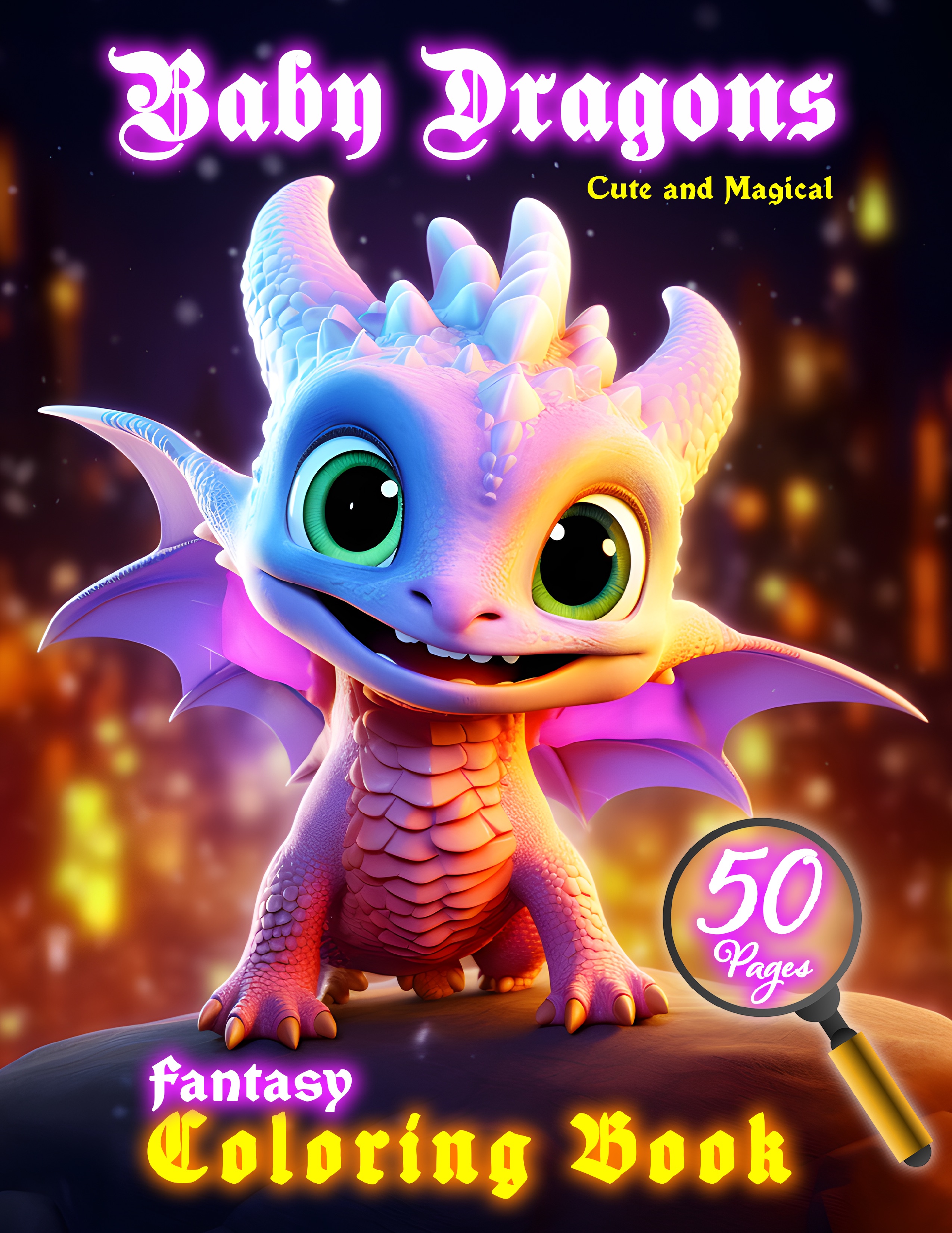 Baby Dragon Coloring Book: Color Cute Fantasy Dragons in a Magical World of Coloring Fun for Relaxation and Stress Relief, Sparking Adorable Creativity for Adults, Teens, and Kids Ages 8-12