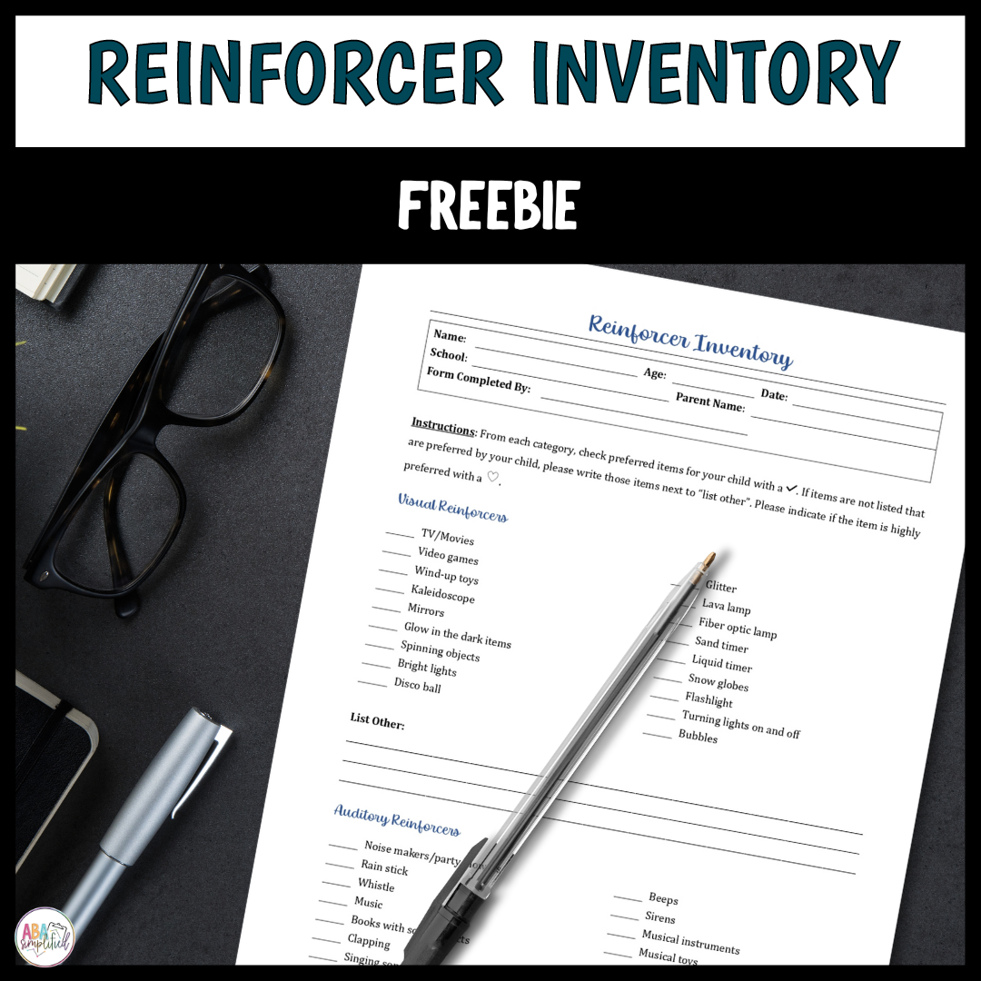 reinforcer inventory