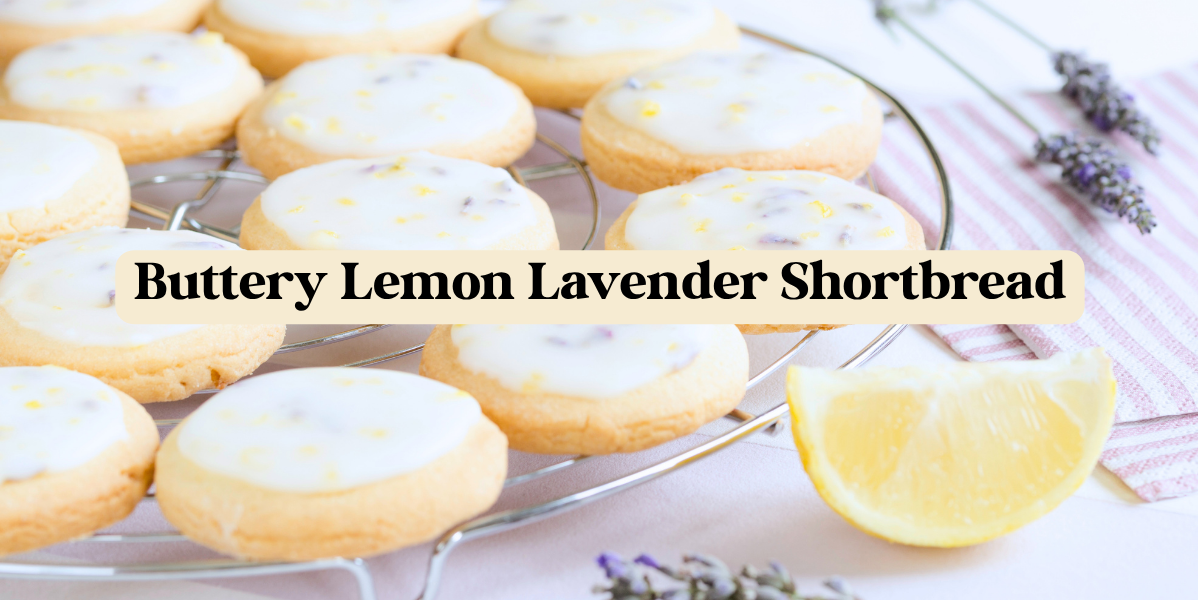 Buttery Lemon Lavender Shortbread
