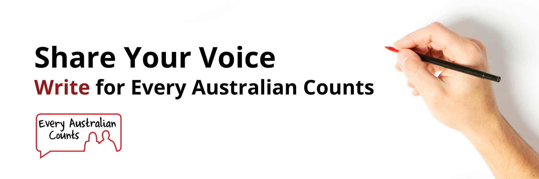 Banner encouraging people to 