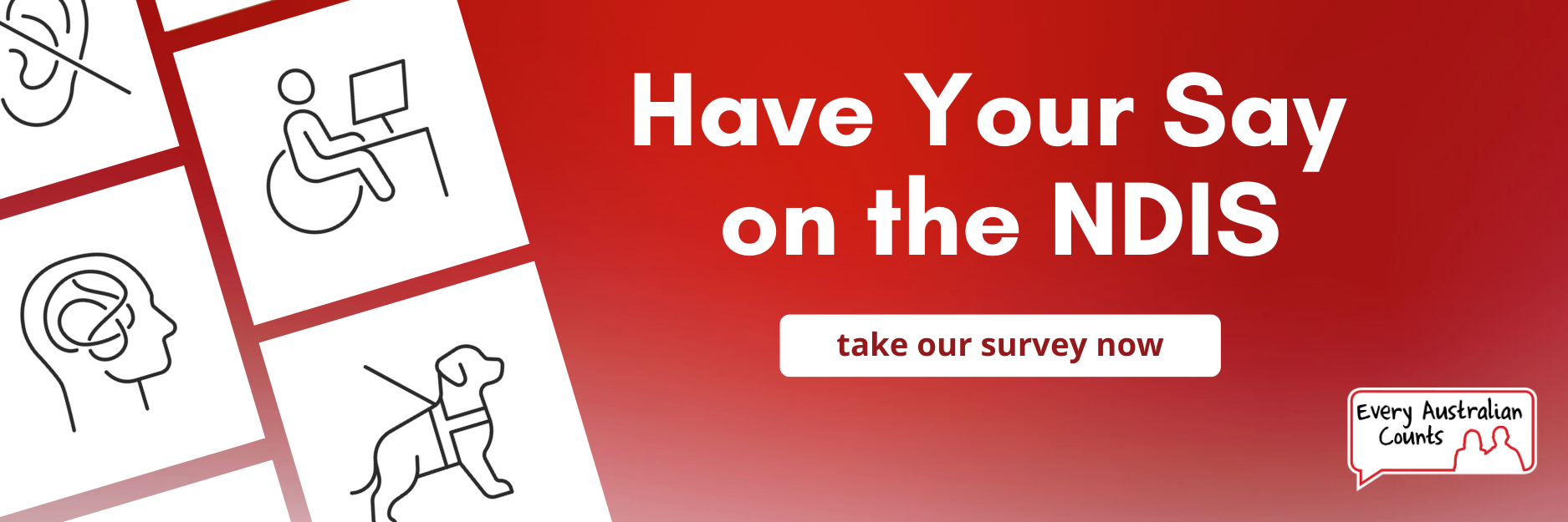 Banner encouraging people to 